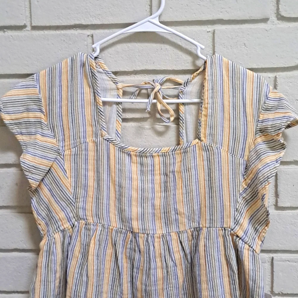 Maternity Sonoma Tie Striped Summer Top. Size Small NWT - Picture 2 of 8